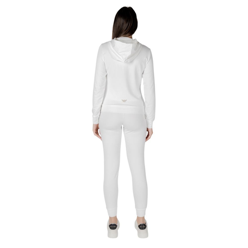 EA7 Emporio Armani Cremefarbener Trainingsanzug aus Polyester