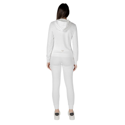 EA7 Emporio Armani Cremefarbener Trainingsanzug aus Polyester