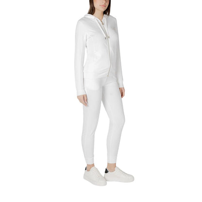 EA7 Emporio Armani Cremefarbener Trainingsanzug aus Polyester