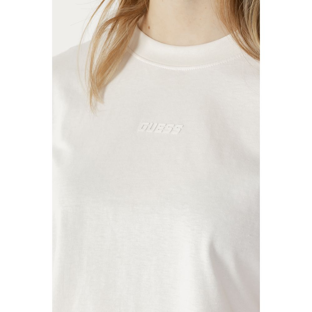 Guess Active Cremefarbenes Baumwoll-T-Shirt