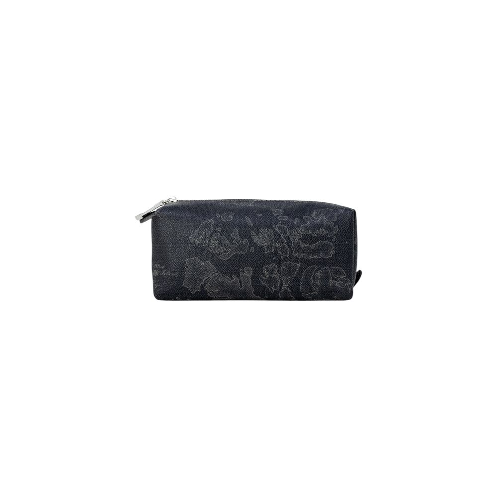Alviero Martini Prima Classe Clutch aus schwarzer Baumwolle