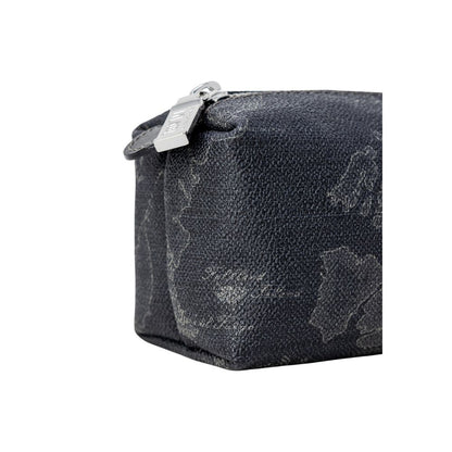 Alviero Martini Prima Classe Clutch aus schwarzer Baumwolle