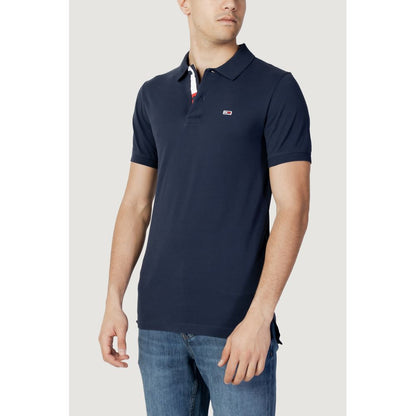 Tommy Hilfiger Jeans – Blaues Poloshirt aus Baumwolle