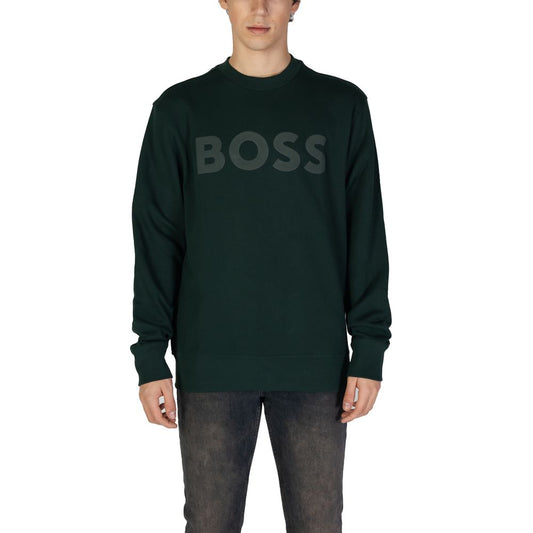 Hugo Boss Green Cotton Sweatshirt