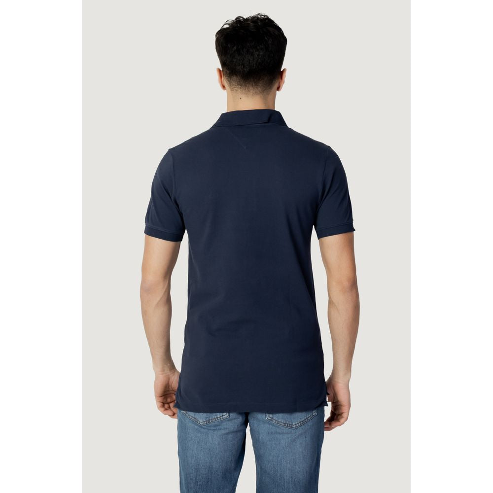 Tommy Hilfiger Jeans – Blaues Poloshirt aus Baumwolle