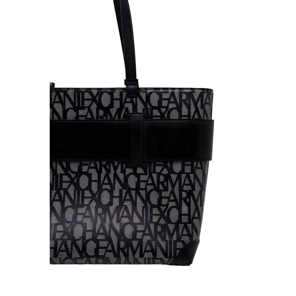 Armani Exchange – Schwarze Handtasche aus Polyethylen