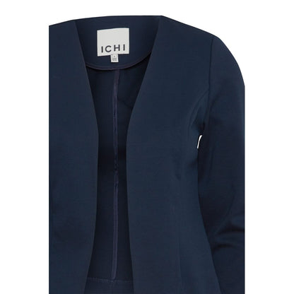 ICHI Blauer Polyester-Blazer