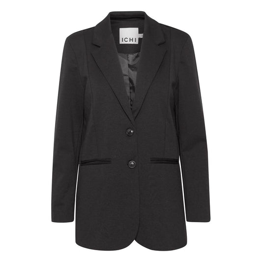 ICHI – Schwarzer Blazer aus recyceltem Polyester
