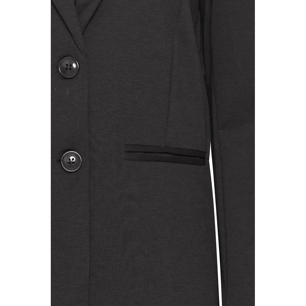 ICHI – Schwarzer Blazer aus recyceltem Polyester