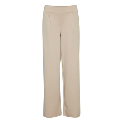 ICHI Beige Hose aus recyceltem Polyurethan
