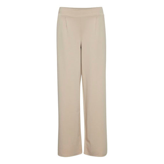 ICHI Beige Hose aus recyceltem Polyurethan