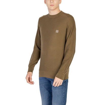 Hugo Boss Grünes Baumwoll-Sweatshirt