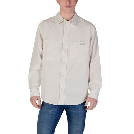 Calvin Klein Jeans – Beiges Hemd aus recycelter Baumwolle
