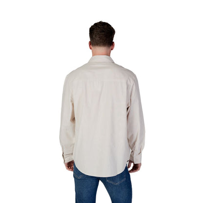 Calvin Klein Jeans – Beiges Hemd aus recycelter Baumwolle
