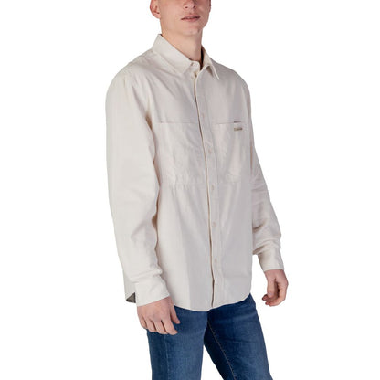 Calvin Klein Jeans – Beiges Hemd aus recycelter Baumwolle