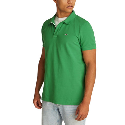 Tommy Hilfiger Jeans – Grünes Poloshirt aus Baumwolle