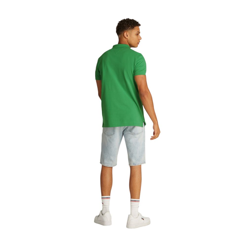 Tommy Hilfiger Jeans – Grünes Poloshirt aus Baumwolle