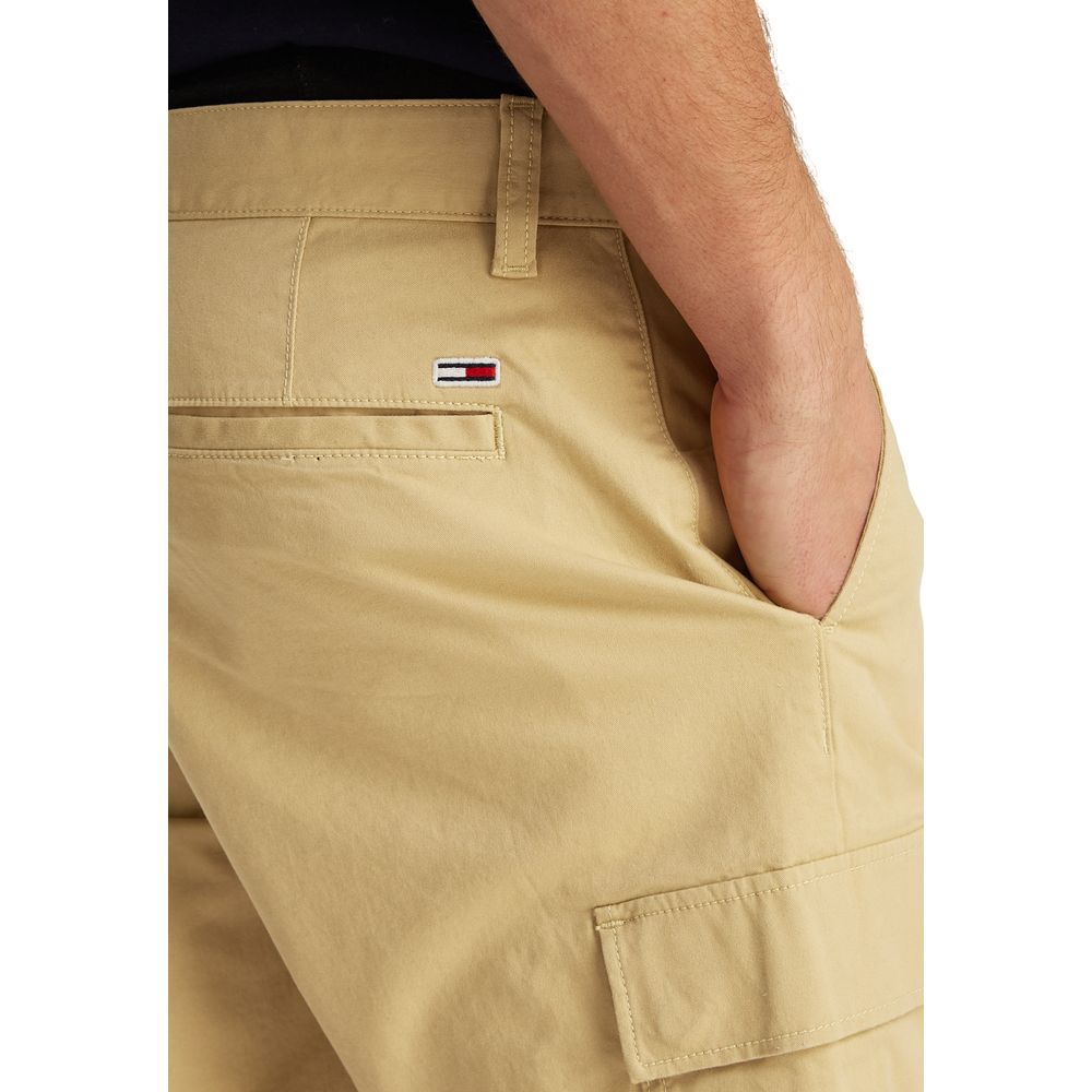 Tommy Hilfiger Jeans – Beige Baumwoll-Bermuda