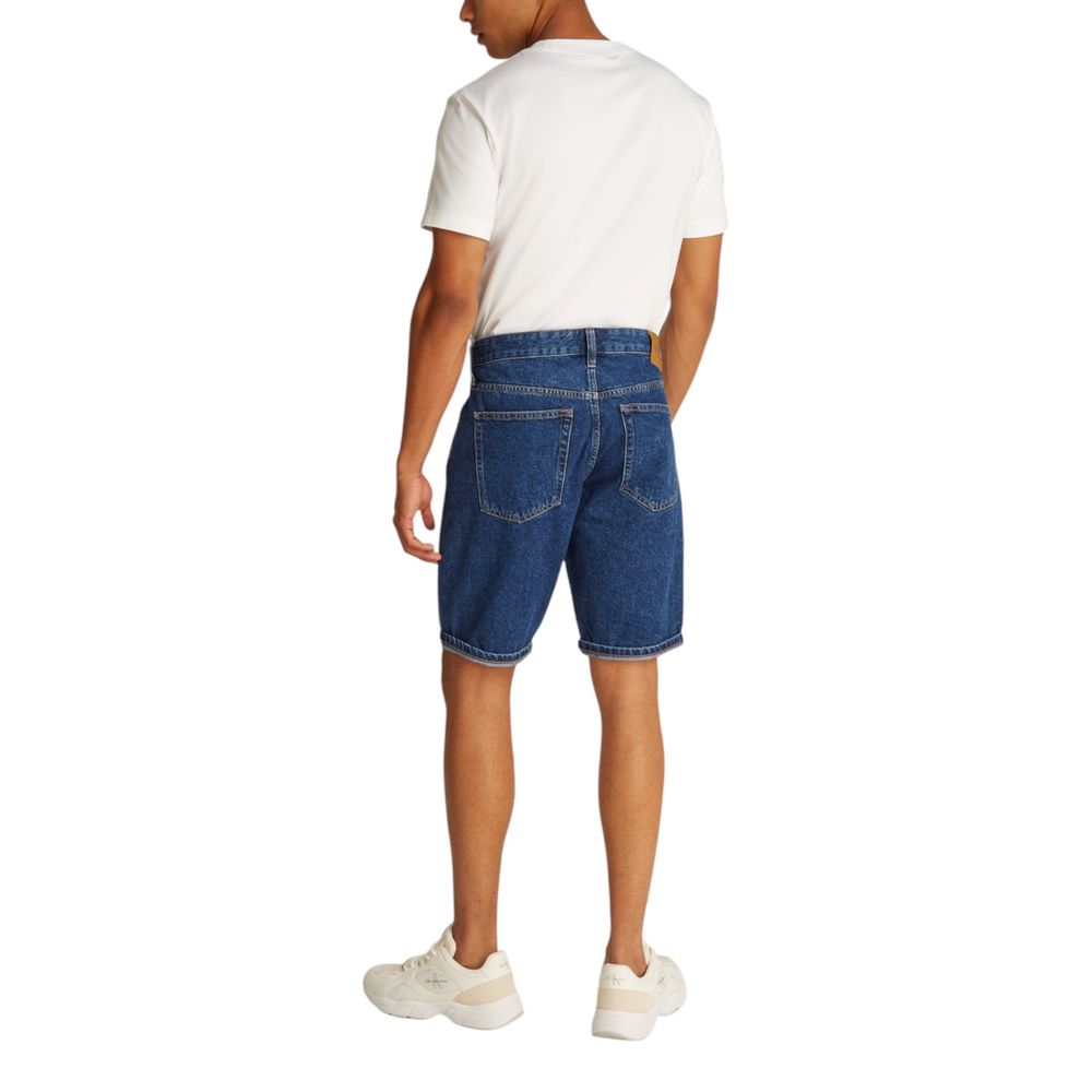 Calvin Klein Jeans – Blaue Baumwoll-Bermuda