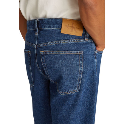 Calvin Klein Jeans – Blaue Baumwoll-Bermuda