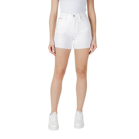 Calvin Klein Jeans – Weiße Baumwollshorts