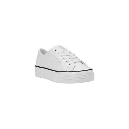 Calvin Klein Jeans – Schwarze und weiße Ledersneaker