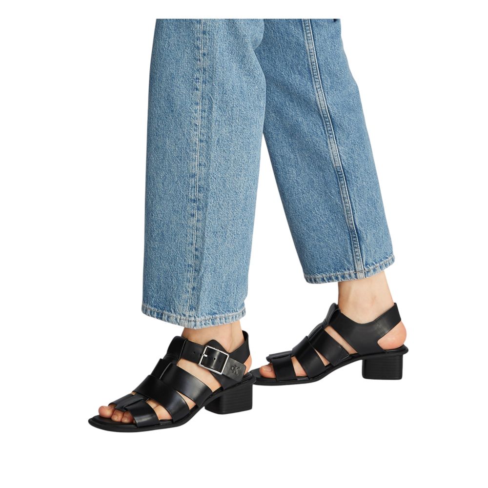 Calvin Klein Jeans – Schwarze Polyester-Sandalen
