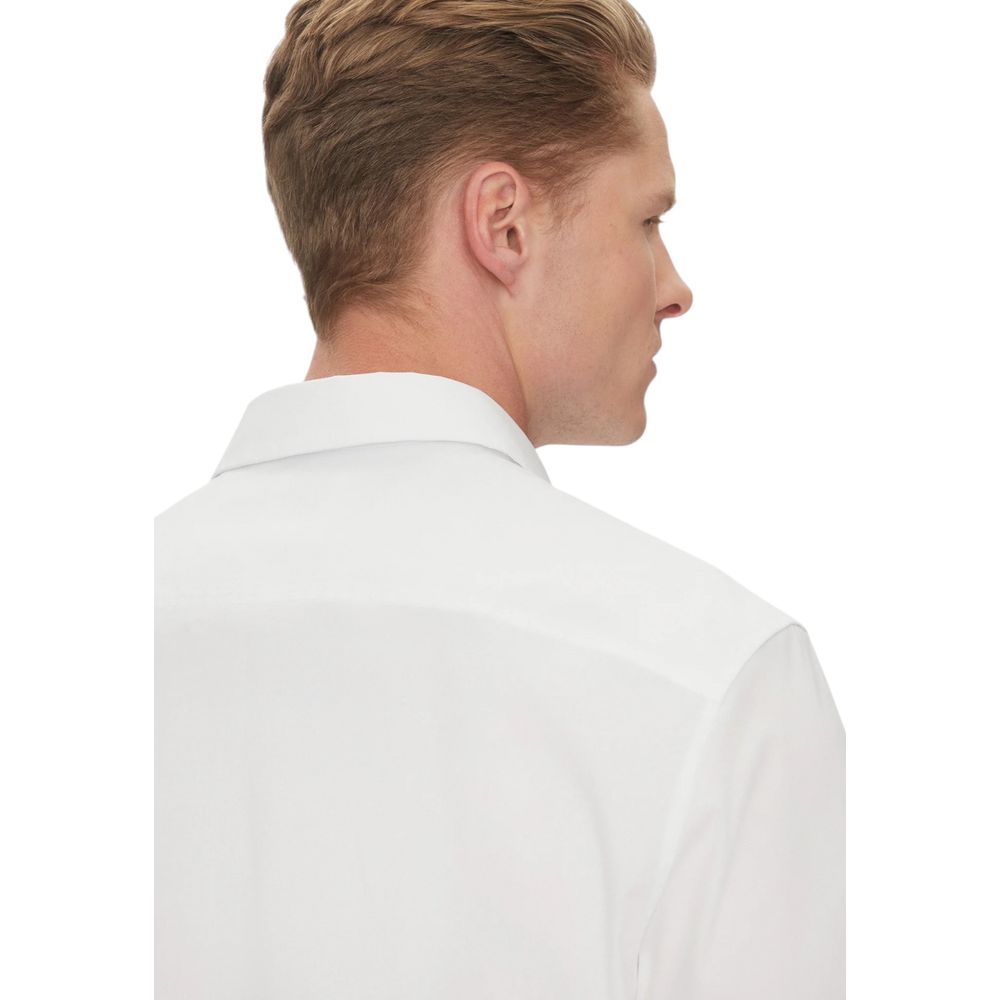 Calvin Klein – Weißes Kurzarmhemd aus Bio-Baumwolle