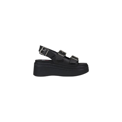 Tommy Hilfiger Jeans – Schwarze Ledersandalen