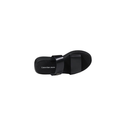 Calvin Klein Jeans – Schwarze Ledersandalen