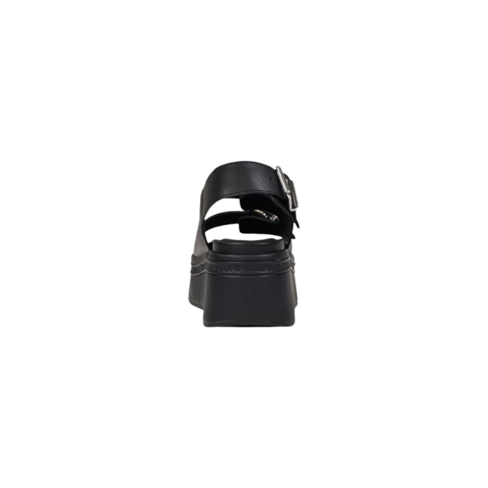 Tommy Hilfiger Jeans – Schwarze Ledersandalen