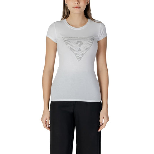 Guess – Weißes Baumwoll-T-Shirt