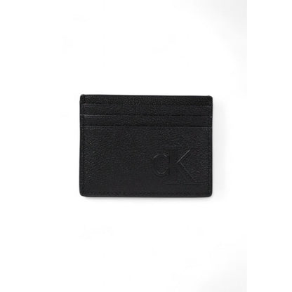 Calvin Klein Jeans – Kartenetui aus schwarzem Leder