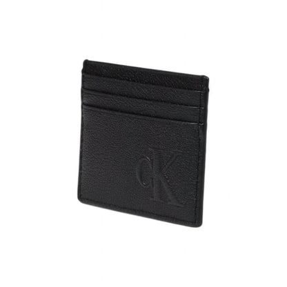 Calvin Klein Jeans – Kartenetui aus schwarzem Leder