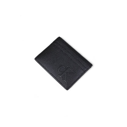 Calvin Klein Jeans – Kartenetui aus schwarzem Leder