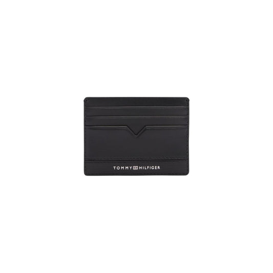 Tommy Hilfiger – Kartenetui aus schwarzem Leder