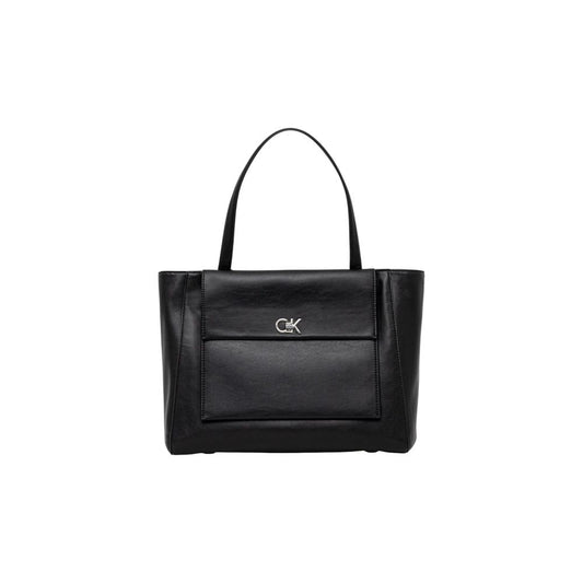 Calvin Klein – Schwarze Handtasche aus recyceltem Polyester