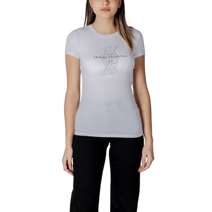 Armani Exchange – Weißes Baumwoll-T-Shirt