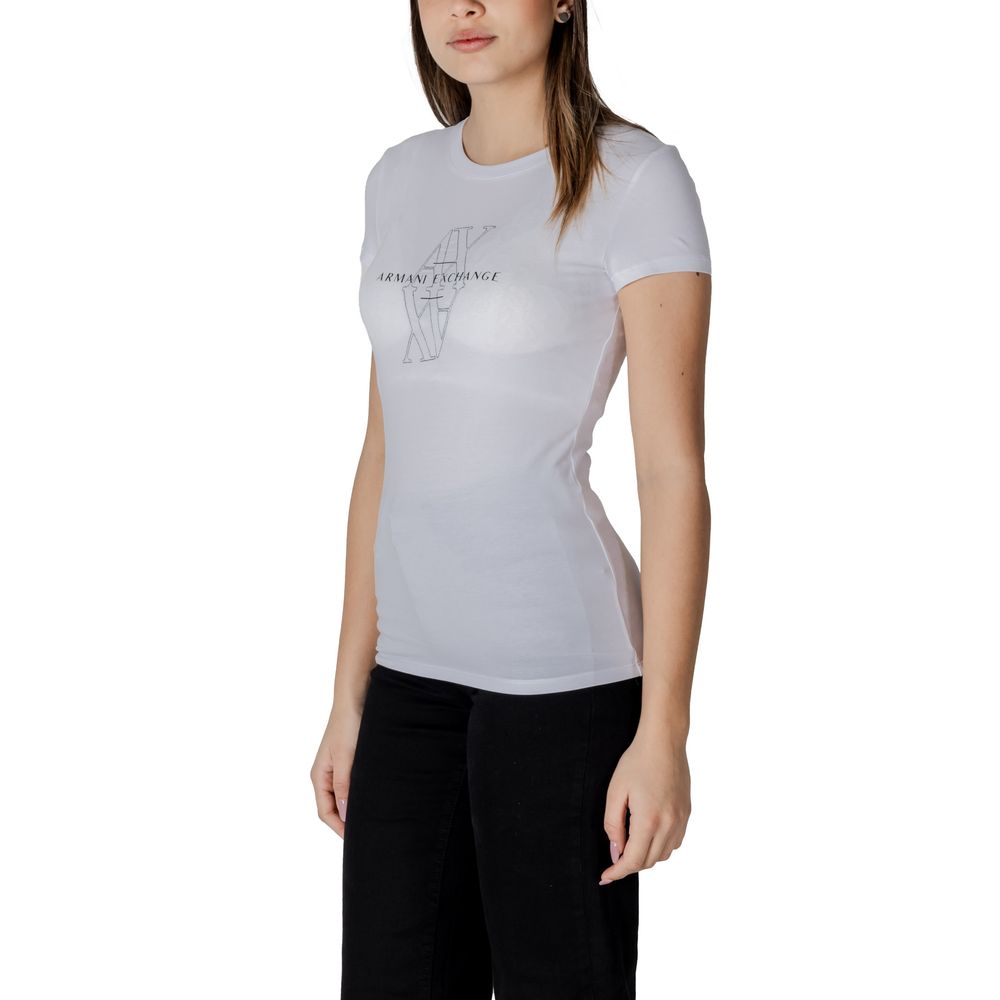 Armani Exchange – Weißes Baumwoll-T-Shirt