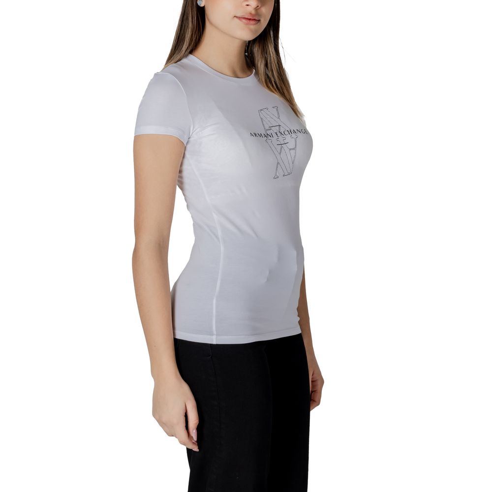 Armani Exchange – Weißes Baumwoll-T-Shirt