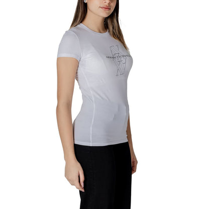 Armani Exchange – Weißes Baumwoll-T-Shirt