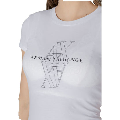 Armani Exchange – Weißes Baumwoll-T-Shirt