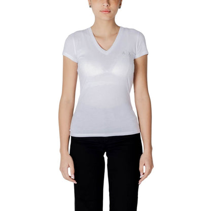Armani Exchange – Weißes Baumwoll-T-Shirt