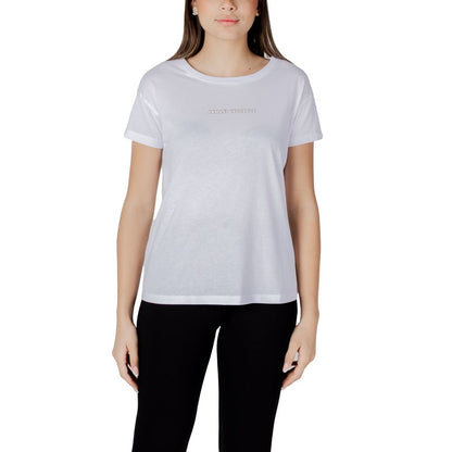 Armani Exchange – Weißes Baumwoll-T-Shirt