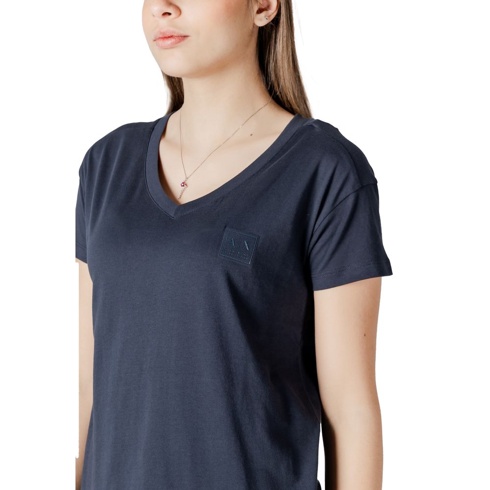 Armani Exchange – Blaues Baumwoll-T-Shirt