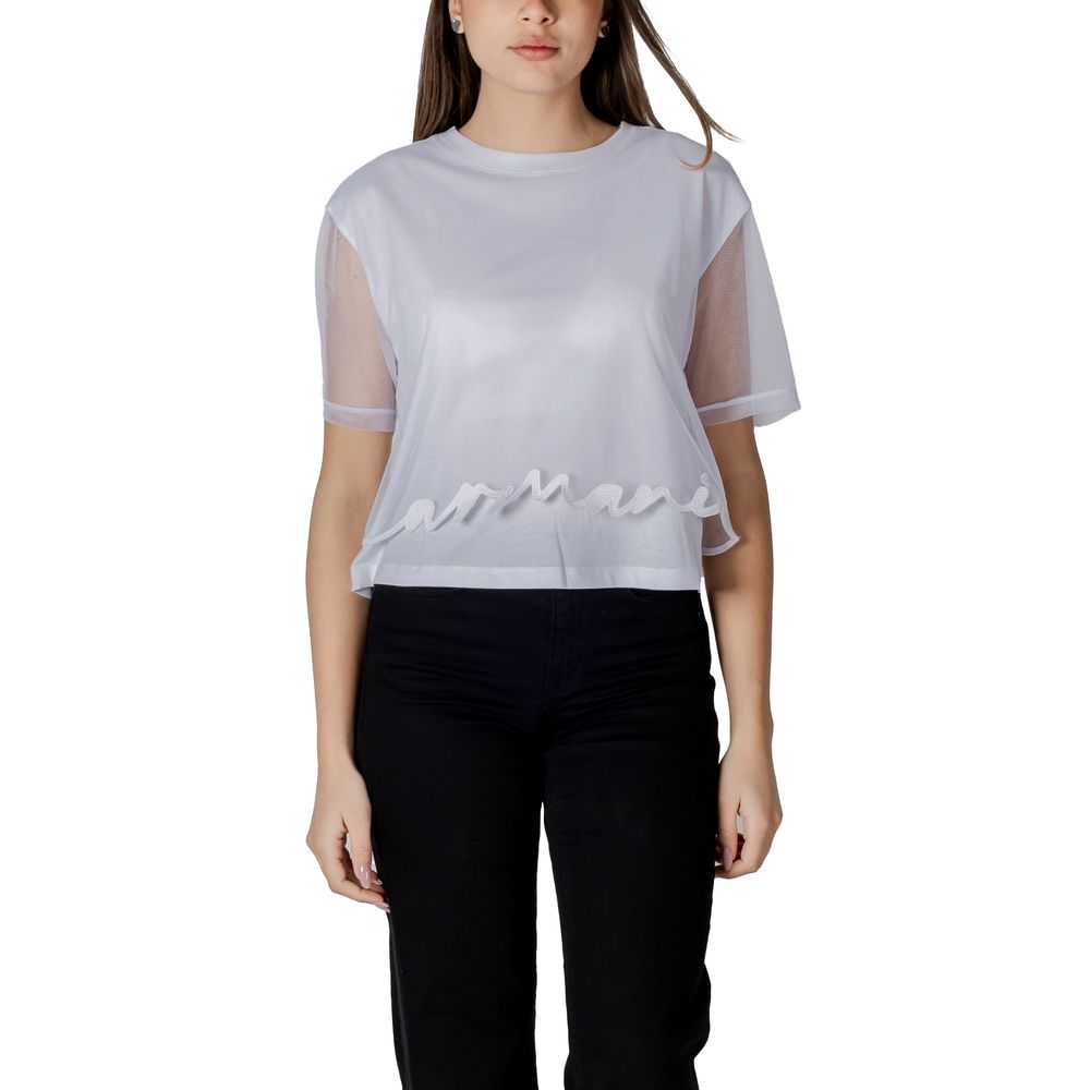 Armani Exchange – Weißes Baumwoll-T-Shirt