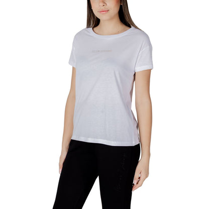 Armani Exchange – Weißes Baumwoll-T-Shirt