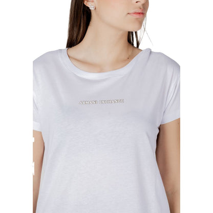 Armani Exchange – Weißes Baumwoll-T-Shirt