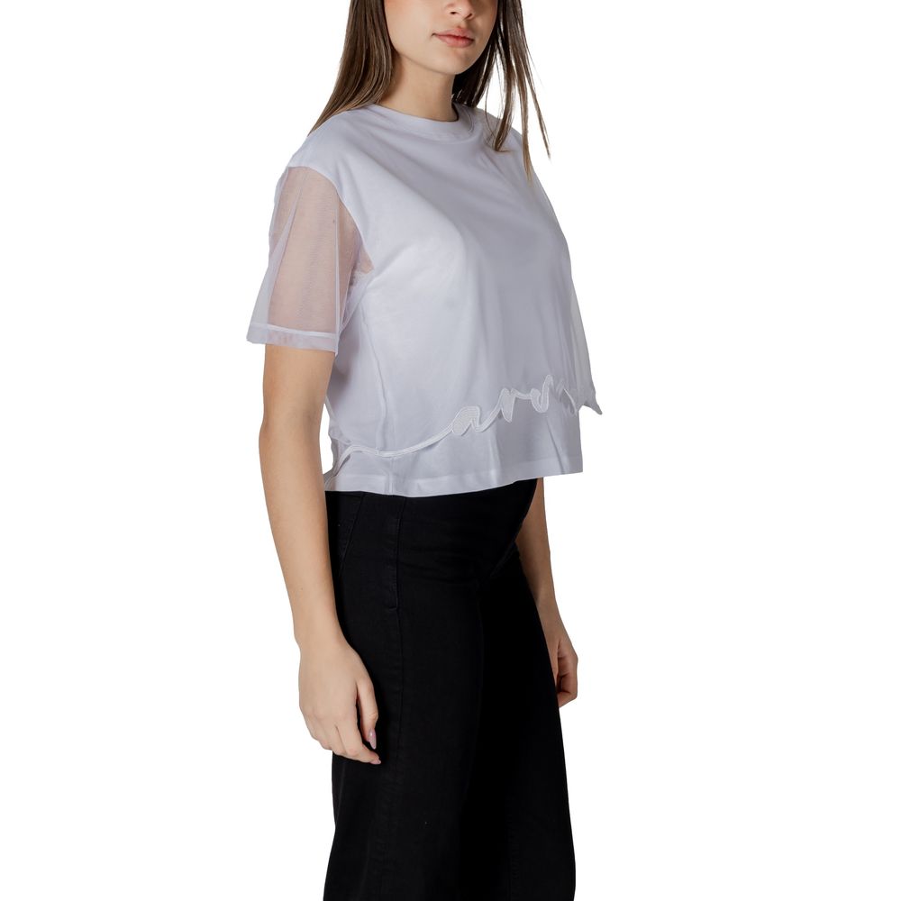 Armani Exchange – Weißes Baumwoll-T-Shirt