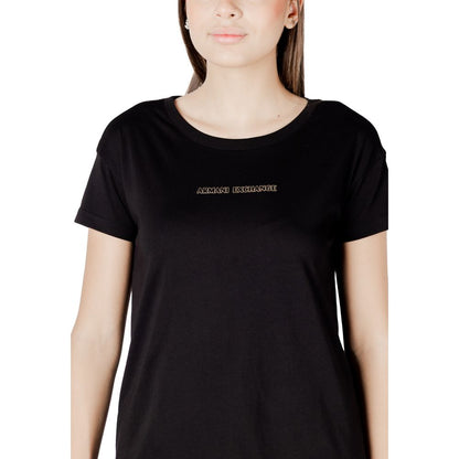 Armani Exchange – Schwarzes Baumwoll-T-Shirt